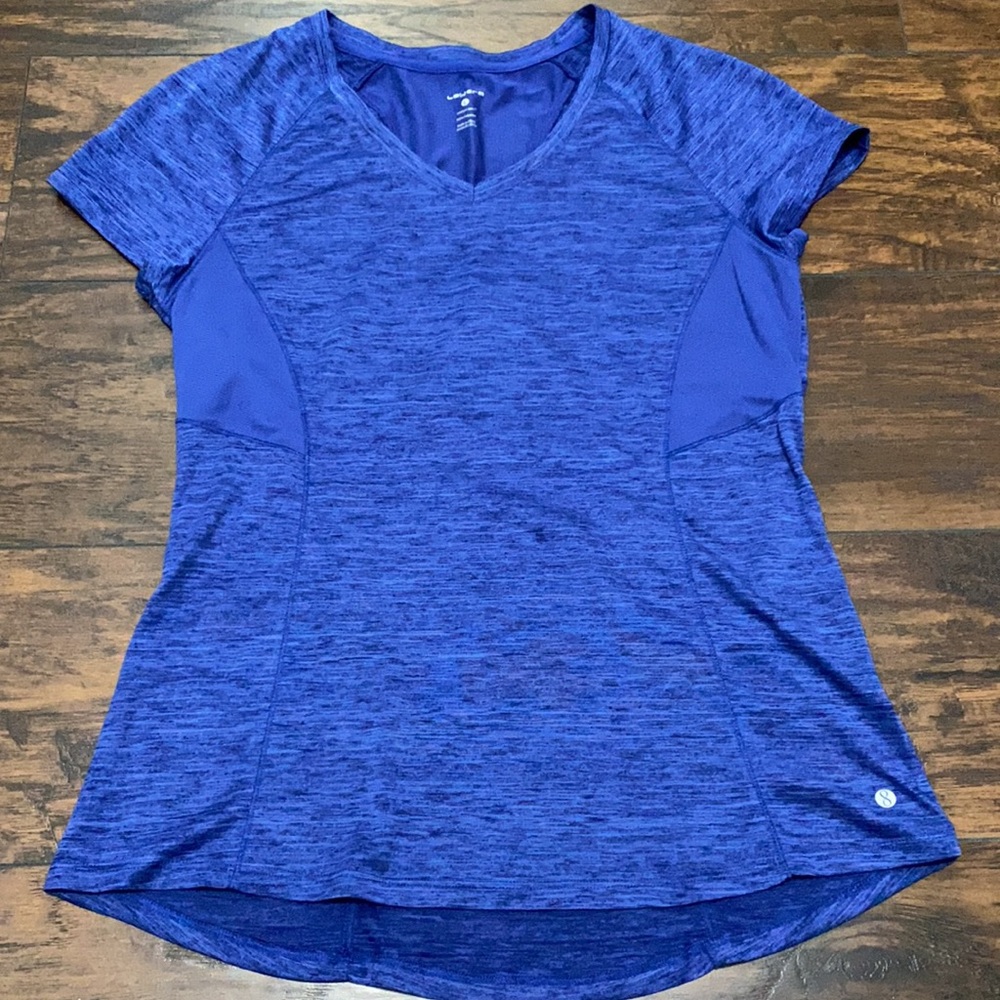 Layer 8 Qwick-Dry blue athletic top L